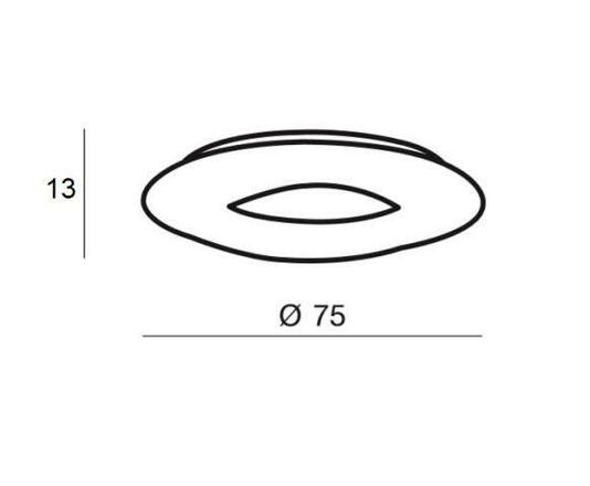 LED Stropní přisazené svítidlo AZzardo Donut Top 75 CCT AZ2670 164W 13940lm 2700-6000K IP20 75cm stmívatelné s dálkovým ovládáním