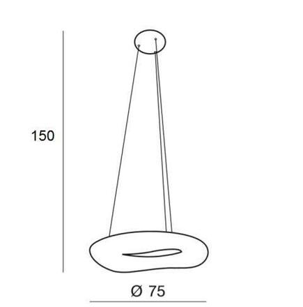 LED Závěsné svítidlo AZzardo Donut Pendant 75 CCT AZ2674 164W 13940lm 2700-6000K IP20 75cm stmívatelné s dálkovým ovládáním