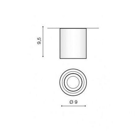 Stropní bodové přisazené svítidlo AZzardo Brant white AZ2818 GU10 1x50W IP20 9cm bílé