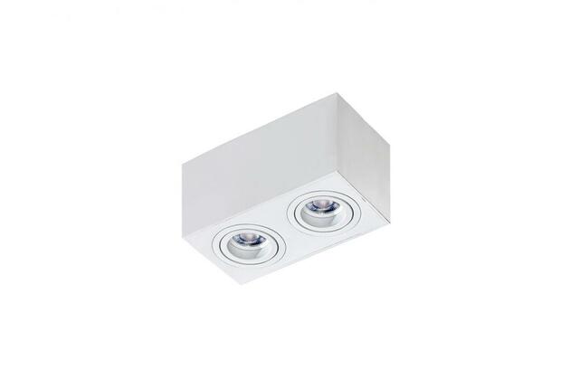 Stropní bodové přisazené svítidlo AZzardo Brant 2 square IP44 white AZ2823 GU10 2x50W IP44 18cm hranaté bílé