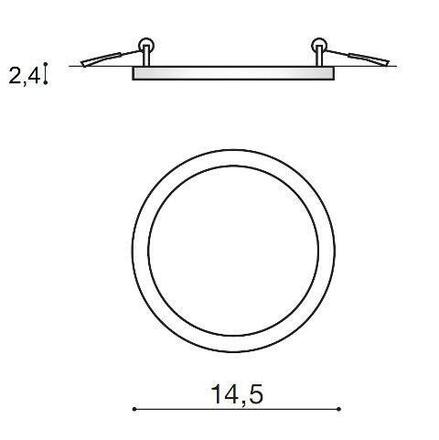 LED Stropní zápustné bodové svítidlo AZzardo Slim 15 Round 4000K IP44 white AZ2842 12W 1000lm 4000K IP44 14,5cm kulaté bílé