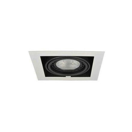 Stropní zápustné bodové svítidlo AZzardo Nova 1 white/black AZ2871 GU10+ADAP111/ES111 1x40/1x50W IP20 19,5cm bílo-černé