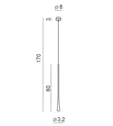 LED Závěsné svítidlo AZzardo Kalia white AZ3090 7W 325lm 3000K IP20 8cm bílé