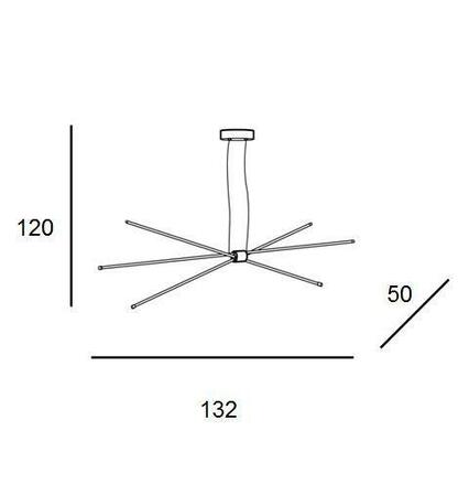 LED Závěsné svítidlo AZzardo Jax pendant black AZ3135 33W 1600lm 3000K IP20 132cm černé