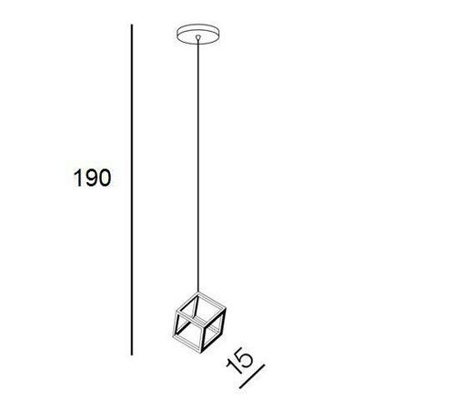 LED Závěsné svítidlo AZzardo Strange 1 AZ3149 18W 1380lm 3000K IP20 15cm černé