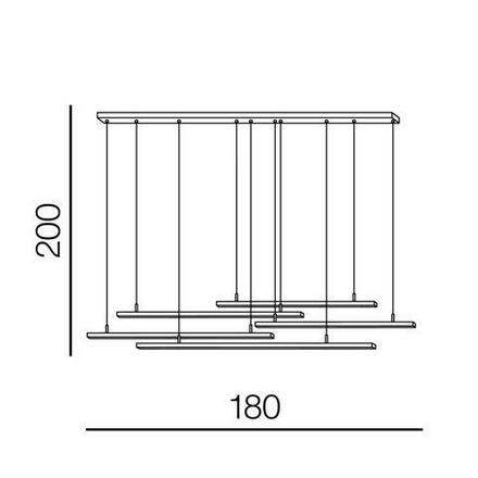 LED Závěsné svítidlo AZzardo Merlo Dimm black AZ3184 49W 3280lm 3000K IP20 stmívatelné černé