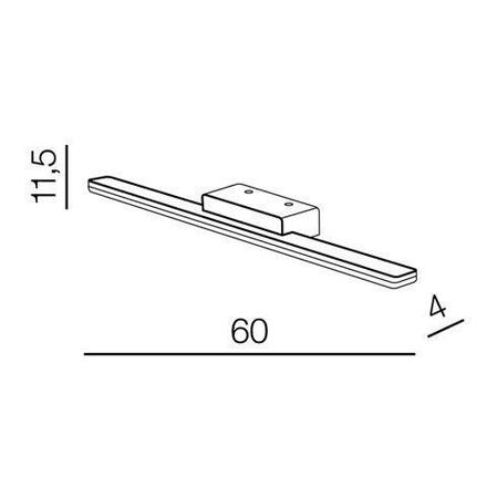 LED Koupelnové nástěnné svítidlo AZzardo Epsilon 60 3000K black AZ3347 18W 1530lm 3000K IP44 60cm černé