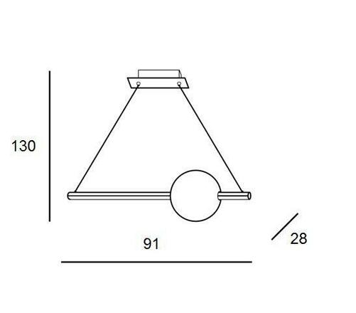 LED Závěsné svítidlo AZzardo Sandra 1 DIMM black AZ3351 36W 3600lm 3000K IP20 91cm stmívatelné černé