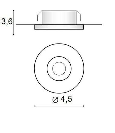 LED Stropní podhledové svítidlo AZzardo Fill 5W R 4000K black AZ3382 5W 425lm 4000K IP20 4,5cm kulaté černé