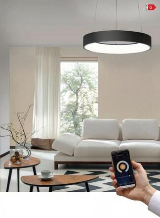 AZzardo Sovana SMART závěsné svítidlo LED 40W 2200lm 3000-6500K 45cm kulaté IP20, bílé AZ3442