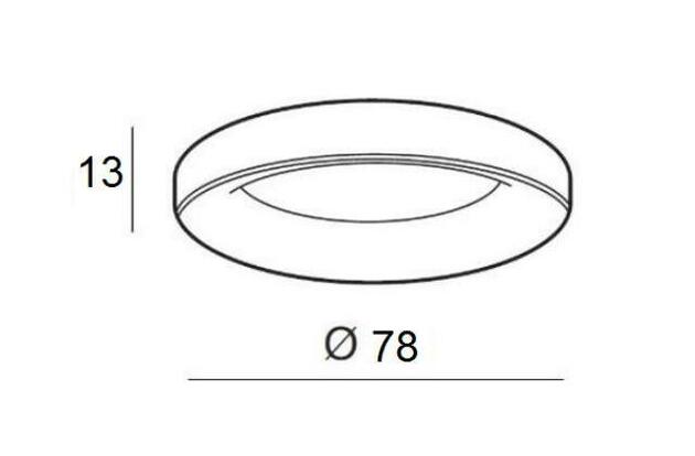 LED Stropní přisazené svítidlo AZzardo Sovana Top 80 CCT white Dimm AZ3445 80W 4000lm 2700-6500K IP20 78cm stmívatelné bílé