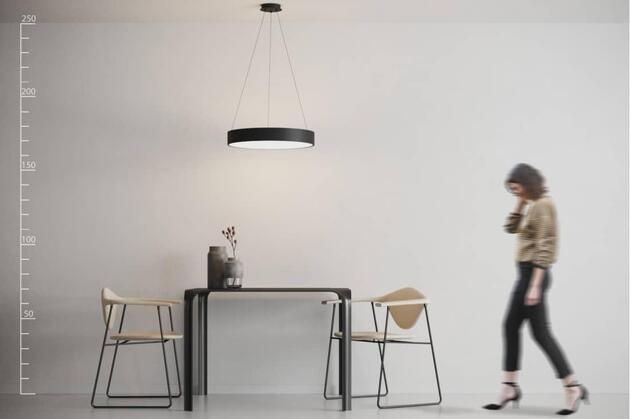 AZzardo Sovana SMART závěsné svítidlo LED 50W 4000lm 3000-6500K 55cm kulaté IP20, černé