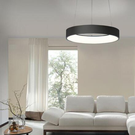 AZzardo Sovana SMART závěsné svítidlo LED 50W 4000lm 3000-6500K 55cm kulaté IP20, šedé