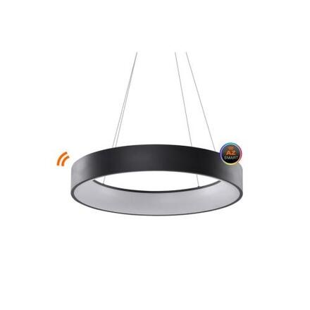 AZzardo Solvent R SMART závěsné svítidlo LED 64W 3017lm 3000-6000K 80cm kulaté IP20, černé + ovladač