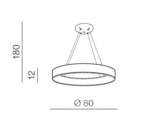 AZzardo Solvent R SMART závěsné svítidlo LED 64W 3017lm 3000-6000K 80cm kulaté IP20, černé + ovladač