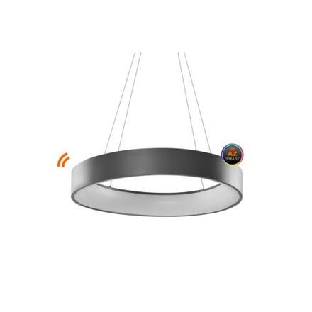 AZzardo Solvent R SMART závěsné svítidlo LED 64W 3017lm 3000-6000K 80cm kulaté IP20, šedé + ovladač