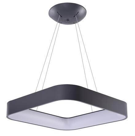 AZzardo Solvent S SMART závěsné svítidlo LED 42W 3360lm 3000-6000K 60cm hranaté IP20, šedé + ovladač