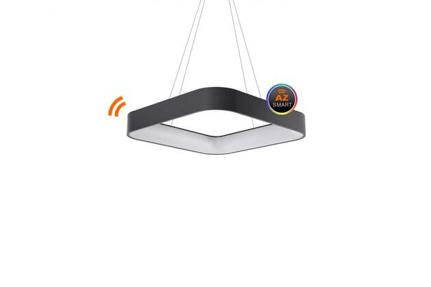 AZzardo Solvent S SMART závěsné svítidlo LED 42W 3360lm 3000-6000K 60cm hranaté IP20, šedé + ovladač