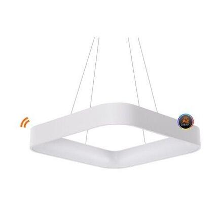 AZzardo Solvent S SMART závěsné svítidlo LED 97W 4885lm 3000-6000K 110cm hranaté IP20, bílé + ovladač