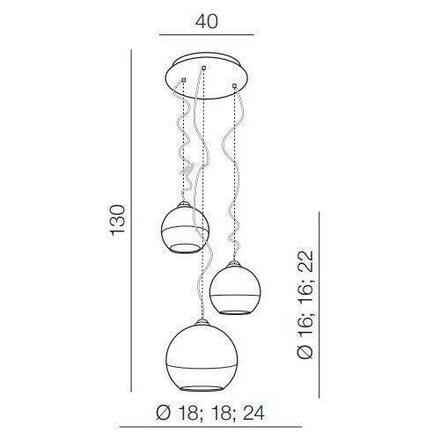 AZzardo AZ4750 závěsné svítidlo SILVER BALL 3