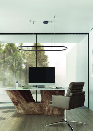 AZzardo ELENA závěsné svítidlo LED 50W 2700lm 3000K 120cm IP20, černé