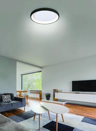 AZzardo ANTONIO stropní svítidlo LED 50W 2800lm 3000K-6500K CCT 61cm kulaté IP20, černé + ovladač