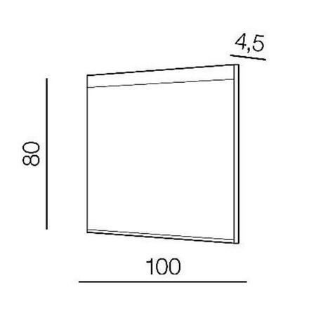 LED Koupelnové nástěnné svítidlo se zrcadlem AZzardo Andromeda 100x80 AZ51058 47W 4620lm 4000K IP44 12V 100x80cm