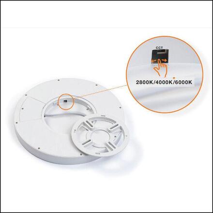 AZzardo PANKA přisazené svítidlo LED 32W 3133lm 2800/4000/6000K 40cm kulaté IP40, bílé