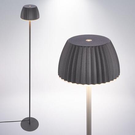 BRILONER Loca stojanová lampa - 8W, 800lm, LED, dotykový vypínač, stmívatelná, teplá bílá, antracit 1625015
