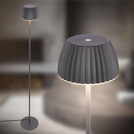 BRILONER Loca stojanová lampa - 8W, 800lm, LED, dotykový vypínač, stmívatelná, teplá bílá, antracit 1625015