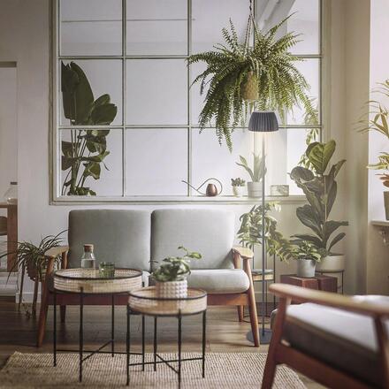 BRILONER Loca stojanová lampa - 8W, 800lm, LED, dotykový vypínač, stmívatelná, teplá bílá, antracit 1625015