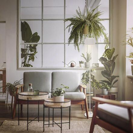 BRILONER Loca stojanová lampa - 8W, 800lm, LED, dotykový vypínač, stmívatelná, teplá bílá, starobílá 1625016