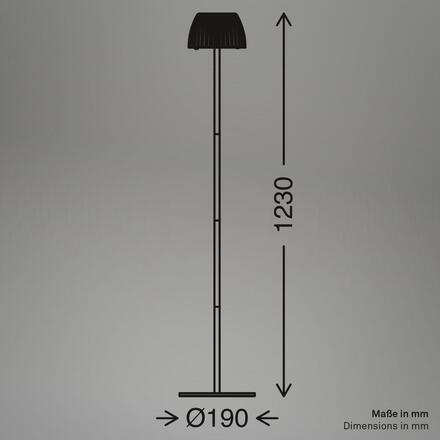 BRILONER Loca stojanová lampa - 8W, 800lm, LED, dotykový vypínač, stmívatelná, teplá bílá, starobílá 1625016