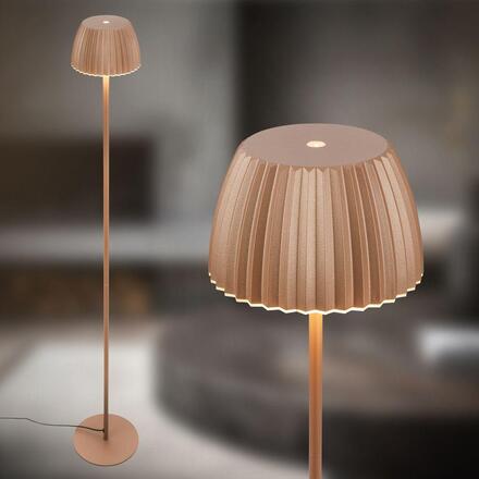 BRILONER Loca stojanová lampa - 8W, 800lm, LED, dotykový vypínač, stmívatelná, teplá bílá, kávová 1625017