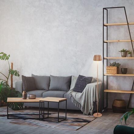 BRILONER Loca stojanová lampa - 8W, 800lm, LED, dotykový vypínač, stmívatelná, teplá bílá, kávová 1625017