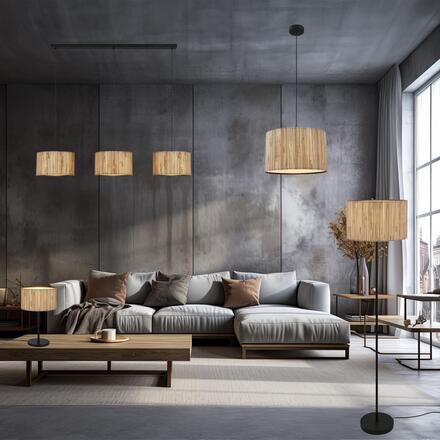 BRILONER Slama stojanová lampa, stínidlo z mořské trávy, nožní vypínač, přírodní 1855014