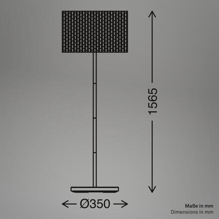 BRILONER Slama stojanová lampa, stínidlo z mořské trávy, nožní vypínač, přírodní 1855014