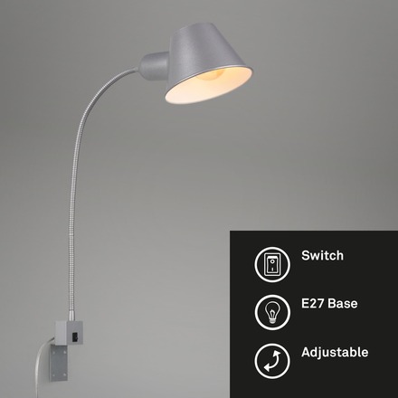BRILONER Noční lampička pr. 14 cm 1x E27 10W chrom BRI 2079-014
