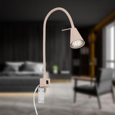 BRILONER Tuso Bett lampa na čtení - 4,7W, 400lm, LED, vypínač, nastavitelná, béžová 2080011