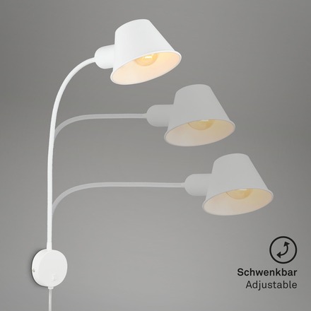 BRILONER Noční lampička 55 cm 1x E27 10W bílé BRI 2089-016