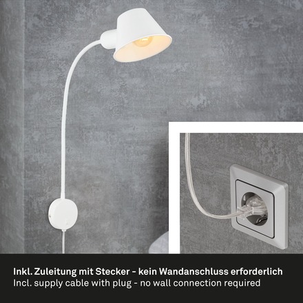 BRILONER Noční lampička 55 cm 1x E27 10W bílé BRI 2089-016