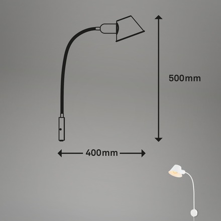 BRILONER Noční lampička 55 cm 1x E27 10W bílé BRI 2089-016