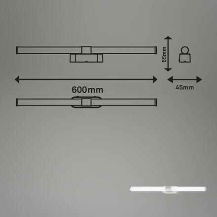 BRILONER LED svítidlo k zrcadlu 60 cm 8 W 1040lm chrom BRI 2117014