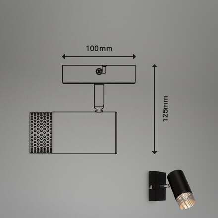 BRILONER Spot, 14,5 cm, 1x GU10, max. 9W, černá BRI 2142015