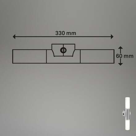 BRILONER Nástěnné svítidlo 33 cm 2x E14 9W chrom BRI 2148028