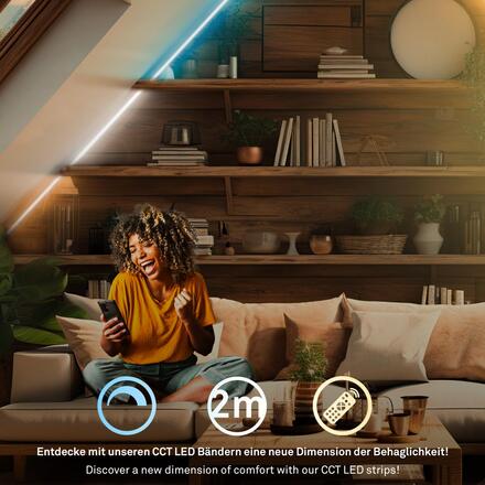 BRILONER Pimp Your Stripe základní sada LED Strip 2m, CCT, dálkový ovladač 2151224