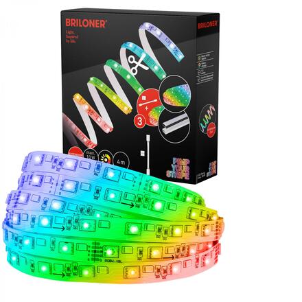 BRILONER Pimp Your Stripe prodlužovací sada LED Strip 4m, RGB+W, barevné programy 2158384