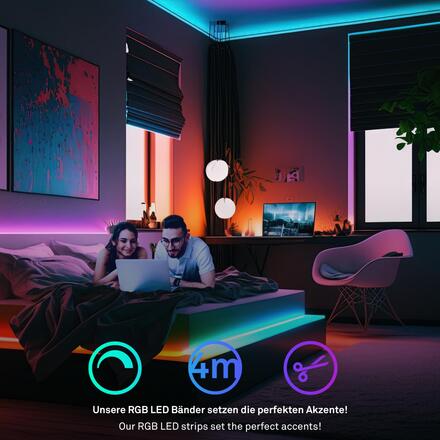 BRILONER Pimp Your Stripe prodlužovací sada LED Strip 4m, RGB+W, barevné programy 2158384