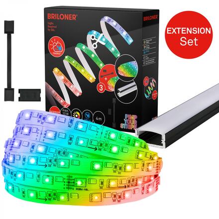 BRILONER Pimp Your Stripe prodlužovací sada LED Strip 4m, IP44 venkovní, WiFi, RGB+W 2167384