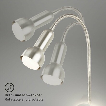 BRILONER Přímé a nepřímé osvětlení nástěnné svítidlo, 39 cm, 1x E14, max. 10W, matný nikl BRI 2178012